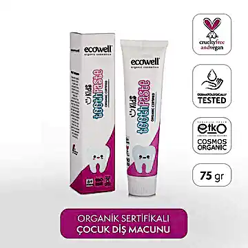 Sertifikalı Organik Çocuk Diş Macunu - 75 gr