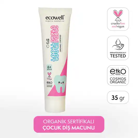 Sertifikalı Organik Çocuk Diş Macunu - 35 gr
