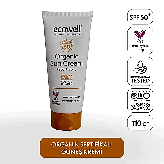 Sertifikalı Organik Güneş Kremi SPF 50 - 110 gr