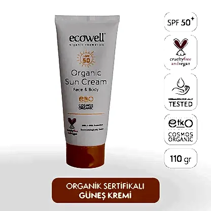 Sertifikalı Organik Güneş Kremi SPF 50 - 110 gr