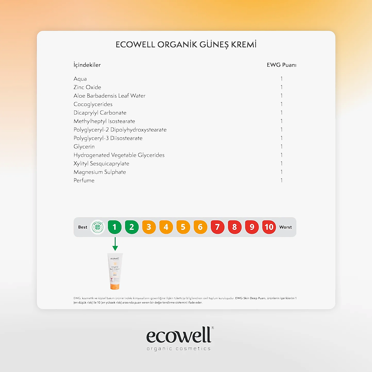 Sertifikalı Organik Güneş Kremi SPF 50 - 110 gr