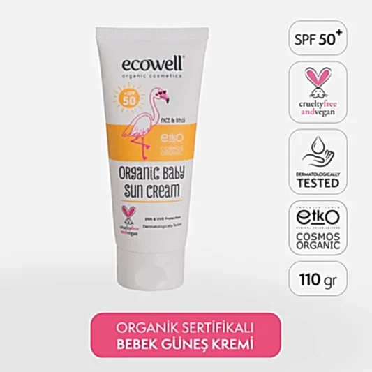 Sertifikalı Organik Bebek Güneş Kremi SPF 50 - 110 gr