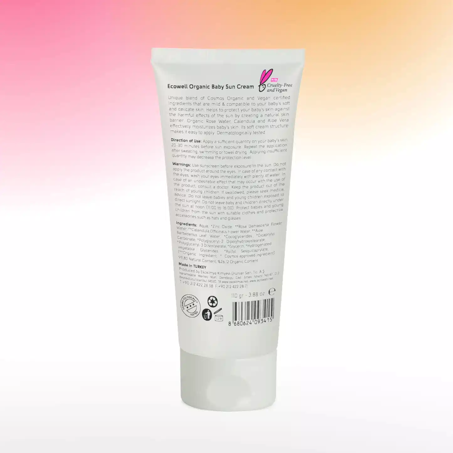 Sertifikalı Organik Bebek Güneş Kremi SPF 50 - 110 gr