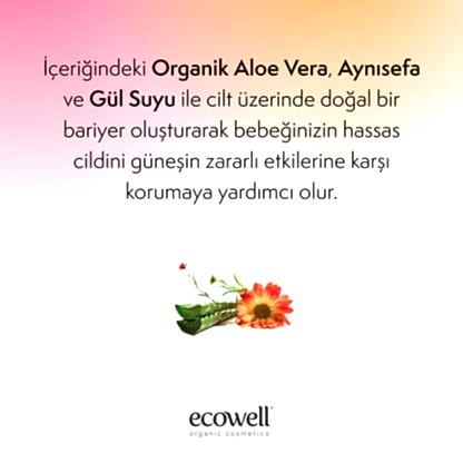 Sertifikalı Organik Bebek Güneş Kremi SPF 50 - 110 gr