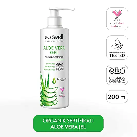 Sertifikalı Organik Aloe Vera Jel - 200 ml