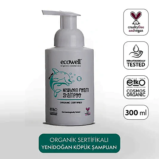 Sertifikalı Organik Yenidoğan Köpük Şampuan - 300 ml