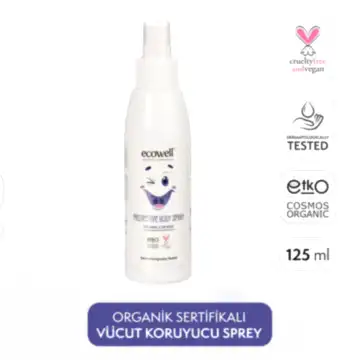 Sertifikalı Organik Vücut Koruyucu Sprey - 125 ml