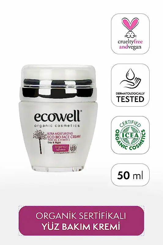 Sertifikalı Organik Nemlendirici Yüz Bakım Kremi - 50 ml