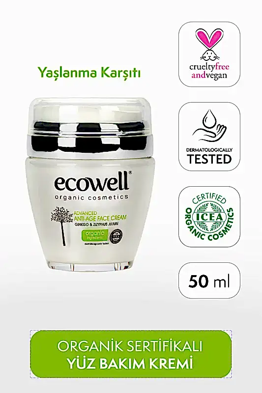 Sertifikalı Organik Yaşlanma Karşıtı Yüz Kremi - 50 ml